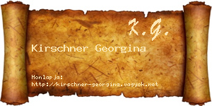 Kirschner Georgina névjegykártya